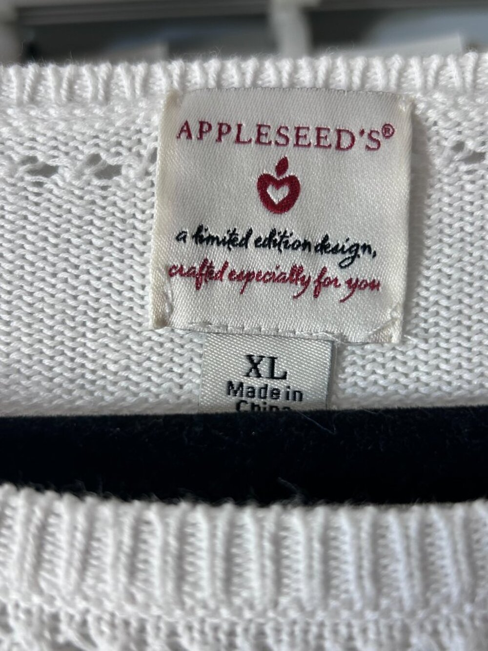 Women's Appleseeds Tropical Border-Print Summer Sweater Size XL Like New - Picture 4 of 10